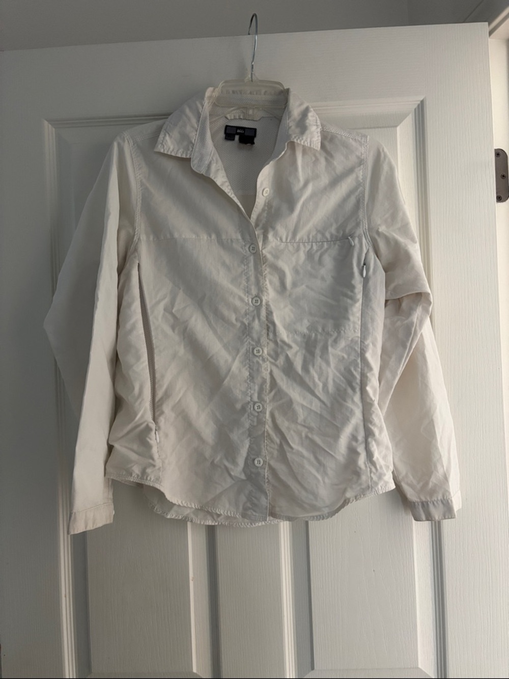 Rei UPF 30+ White Button-Up Shirt Sz S